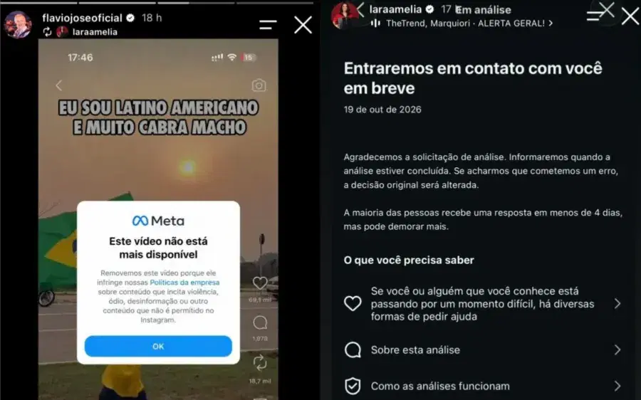 Vídeo de Flávio José em apoio a Lula é removido de redes sociais